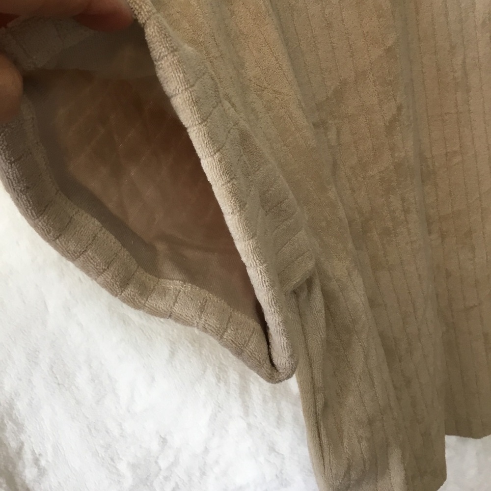 UpWest Beige Collared Half Button-Down Short-Sleeve Top - Picture 9 of 15